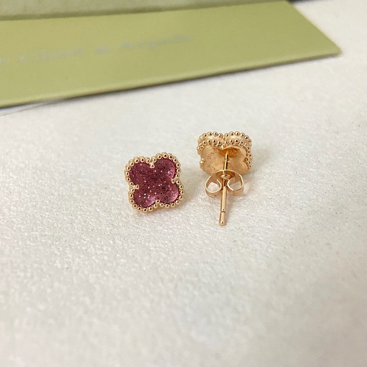 [⭐Shinejoy]2026 NEW MINI CLOVER 1 MOTIF  BUBBLE PINK ENAMEL