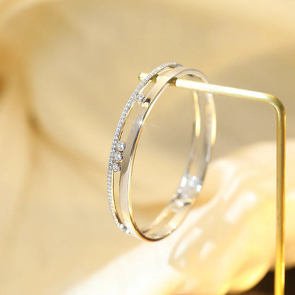 [⭐Shinejoy]Move Romane Diamond Bangle Bracelet