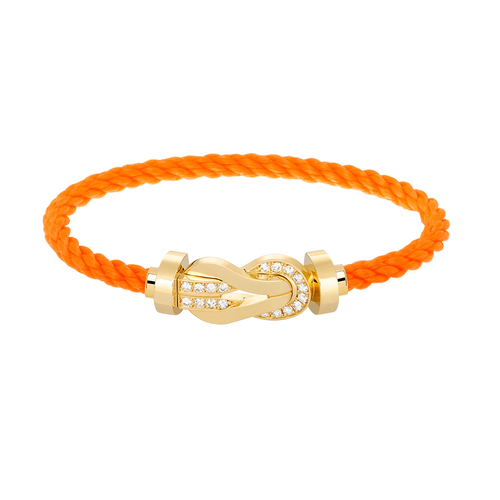 [⭐Shinejoy]CHANCE LARGE 8 FIGURE BUCKLE HALF DIAMOND BRACELET GOLD