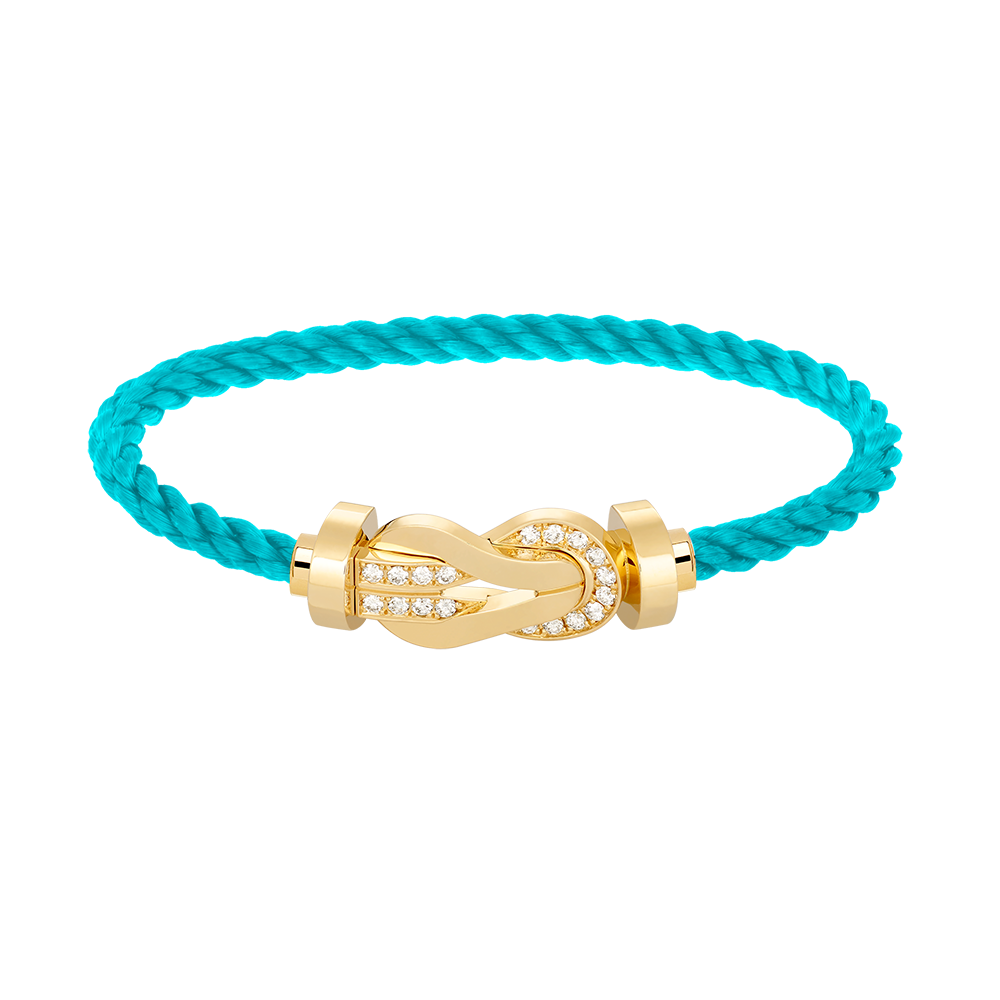 [⭐Shinejoy]CHANCE LARGE 8 FIGURE BUCKLE HALF DIAMOND BRACELET GOLD