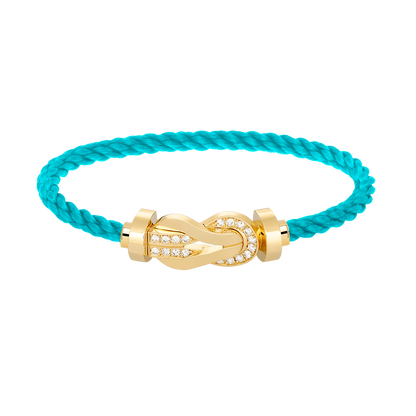 [⭐Shinejoy]CHANCE LARGE 8 FIGURE BUCKLE HALF DIAMOND BRACELET GOLD