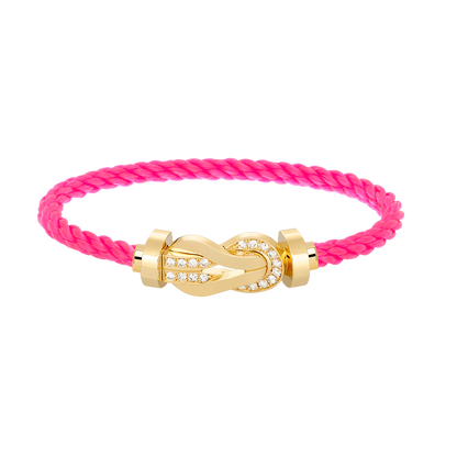 [⭐Shinejoy]CHANCE LARGE 8 FIGURE BUCKLE HALF DIAMOND BRACELET GOLD