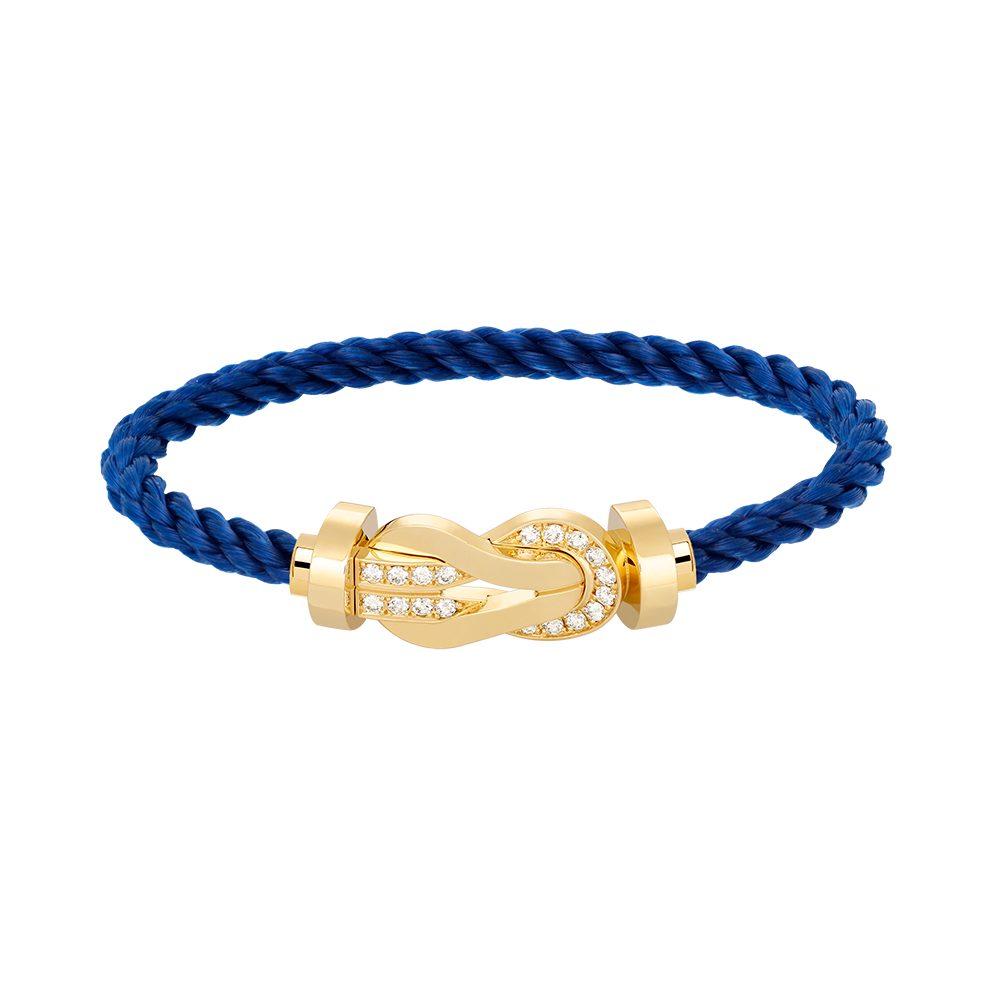 [⭐Shinejoy]CHANCE LARGE 8 FIGURE BUCKLE HALF DIAMOND BRACELET GOLD
