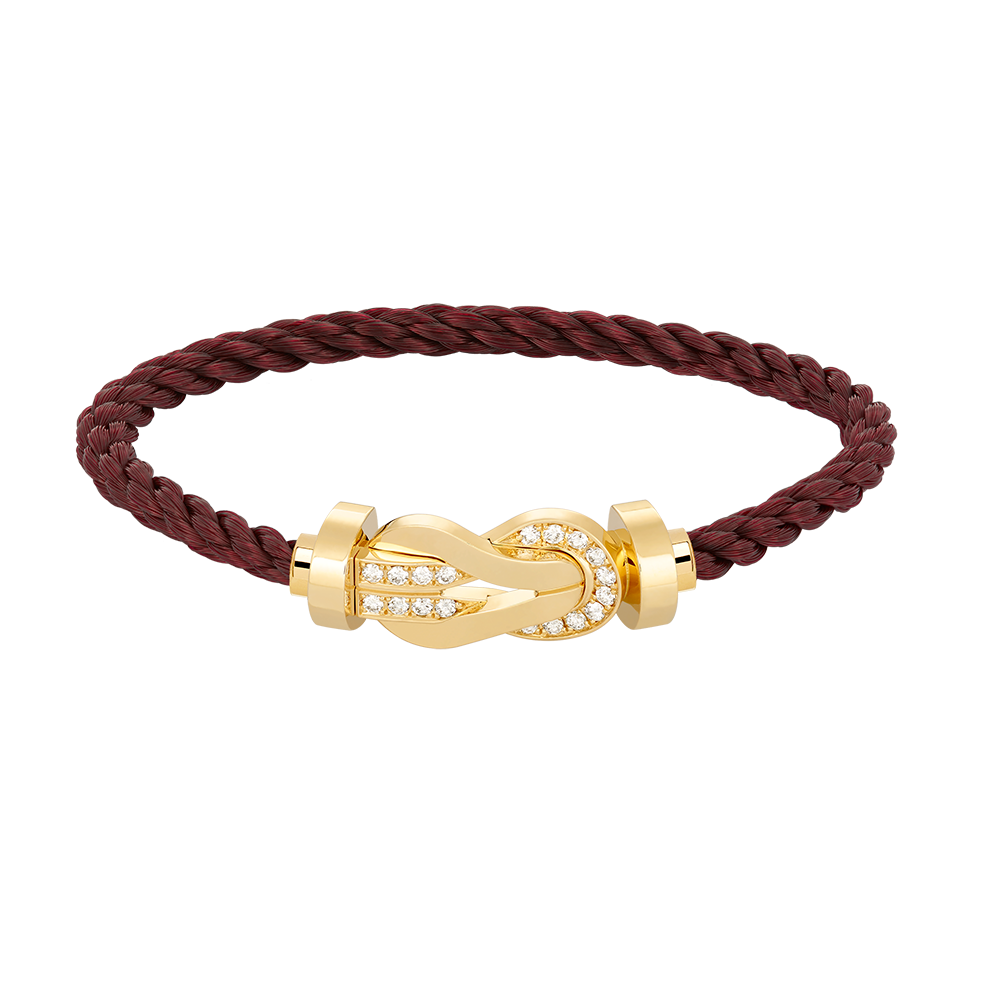 [⭐Shinejoy]CHANCE LARGE 8 FIGURE BUCKLE HALF DIAMOND BRACELET GOLD