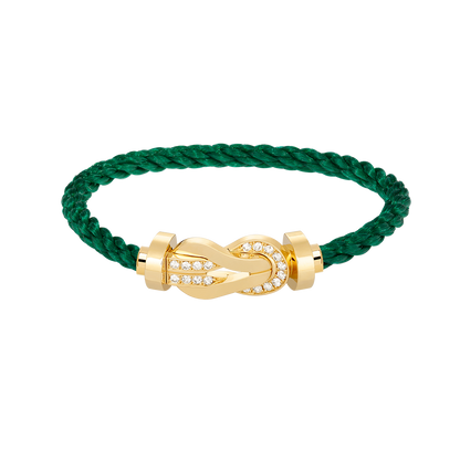 [⭐Shinejoy]CHANCE LARGE 8 FIGURE BUCKLE HALF DIAMOND BRACELET GOLD