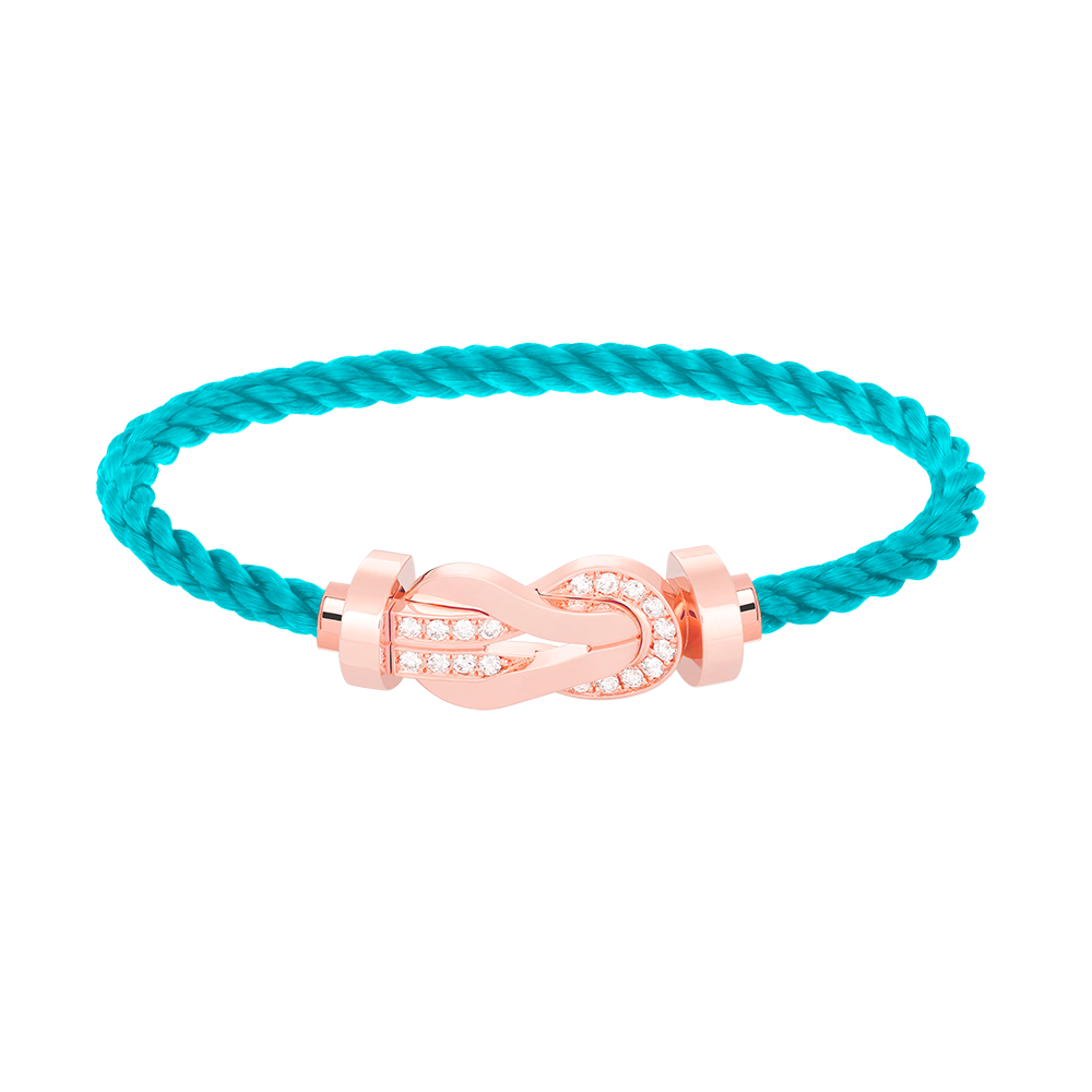 [⭐Shinejoy]CHANCE LARGE 8 FIGURE BUCKLE HALF DIAMOND BRACELET ROSE GOLD