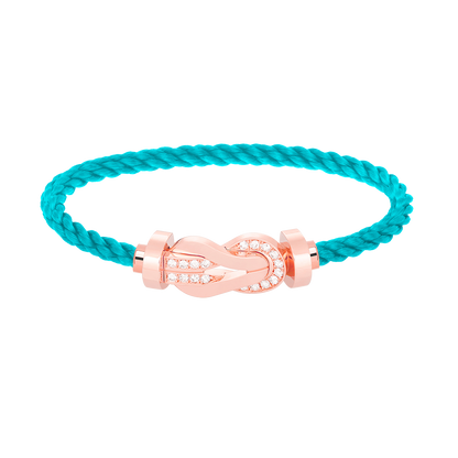 [⭐Shinejoy]CHANCE LARGE 8 FIGURE BUCKLE HALF DIAMOND BRACELET ROSE GOLD