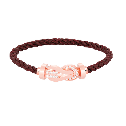 [⭐Shinejoy]CHANCE LARGE 8 FIGURE BUCKLE HALF DIAMOND BRACELET ROSE GOLD