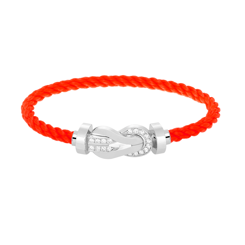 [⭐Shinejoy]CHANCE LARGE 8 FIGURE BUCKLE HALF DIAMOND BRACELET SILVER
