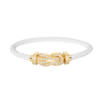[⭐Shinejoy]CHANCE LARGE 8 FIGURE BUCKLE FULLDIAMOND BRACELET GOLD