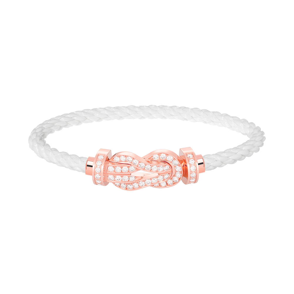 [⭐Shinejoy]CHANCE LARGE 8 FIGURE BUCKLE FULL DIAMOND BRACELET ROSE GOLD