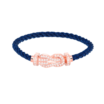 [⭐Shinejoy]CHANCE LARGE 8 FIGURE BUCKLE FULL DIAMOND BRACELET ROSE GOLD