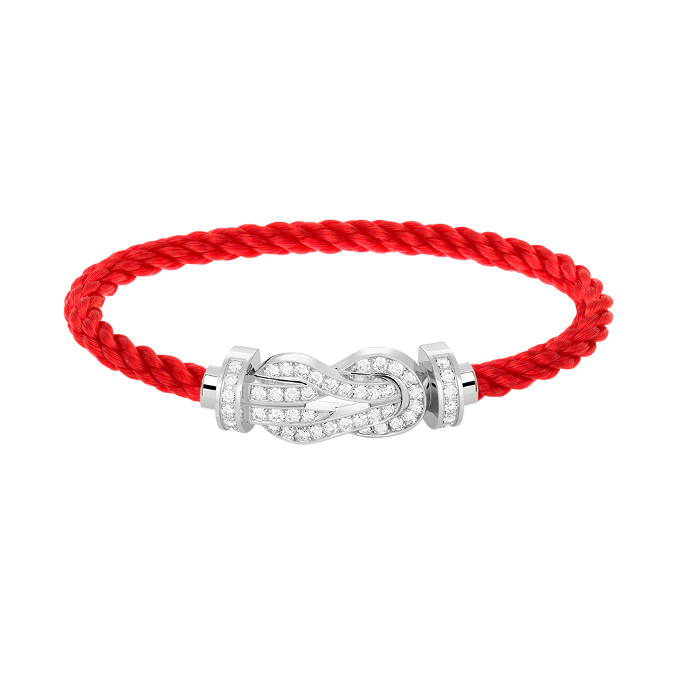 [⭐Shinejoy]CHANCE LARGE 8 FIGURE BUCKLE FULL DIAMOND BRACELET SILVER