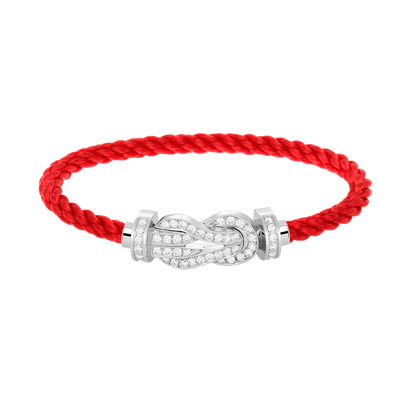 [⭐Shinejoy]CHANCE LARGE 8 FIGURE BUCKLE FULL DIAMOND BRACELET SILVER