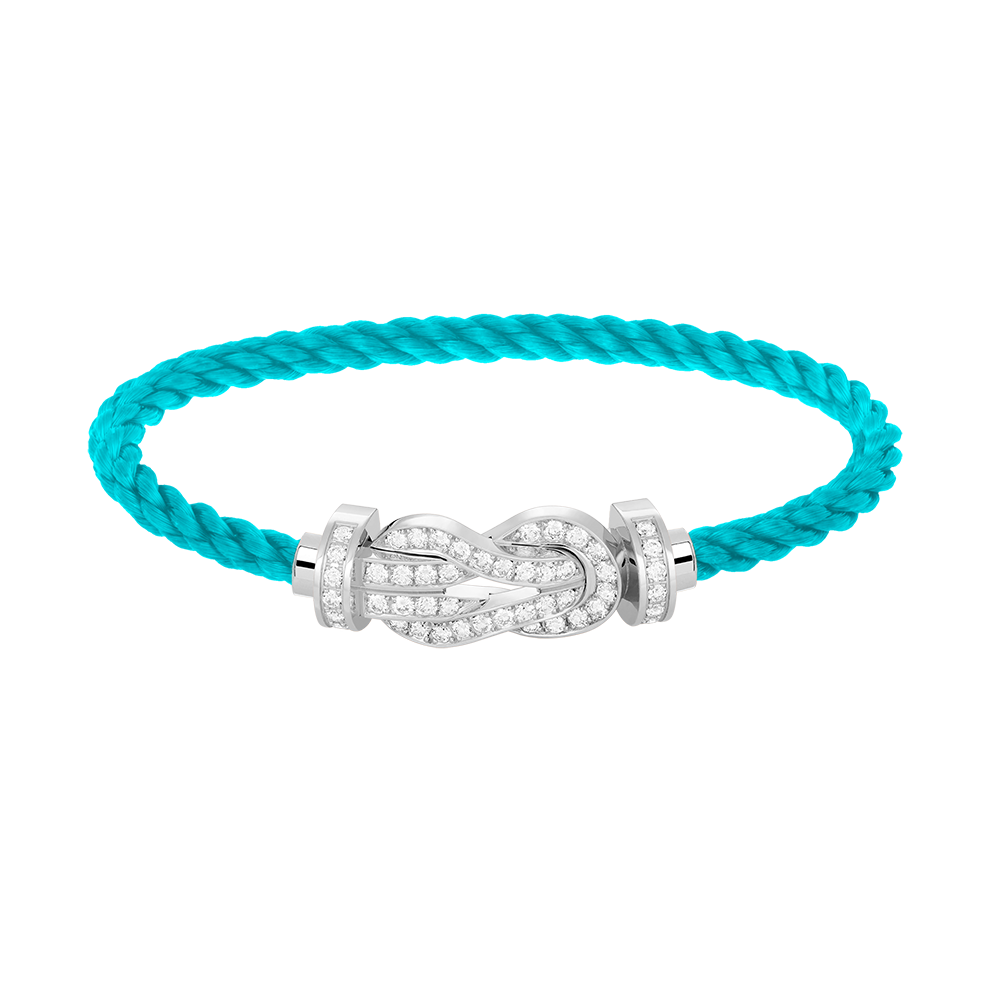 [⭐Shinejoy]CHANCE LARGE 8 FIGURE BUCKLE FULL DIAMOND BRACELET SILVER