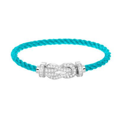 [⭐Shinejoy]CHANCE LARGE 8 FIGURE BUCKLE FULL DIAMOND BRACELET SILVER