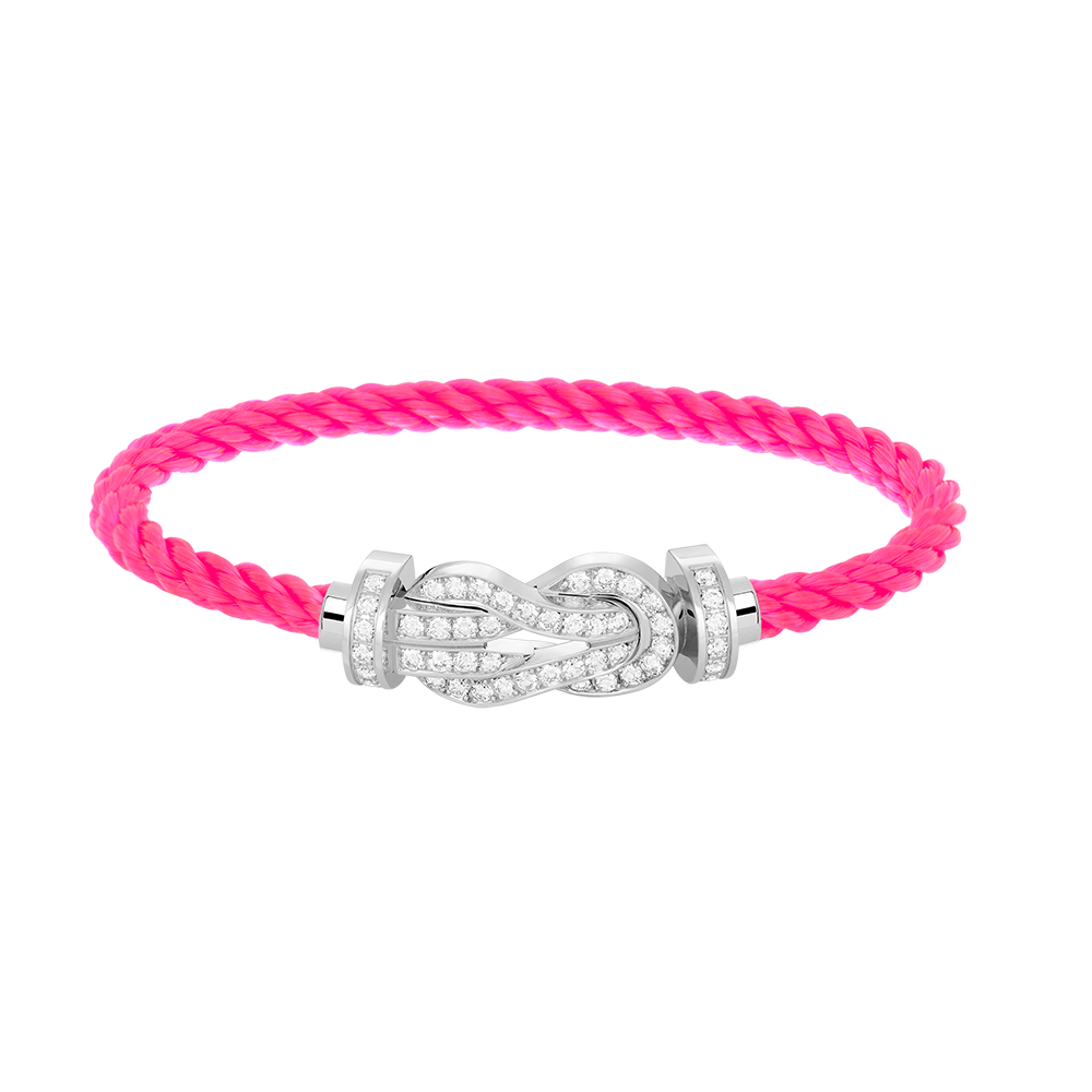 [⭐Shinejoy]CHANCE LARGE 8 FIGURE BUCKLE FULL DIAMOND BRACELET SILVER