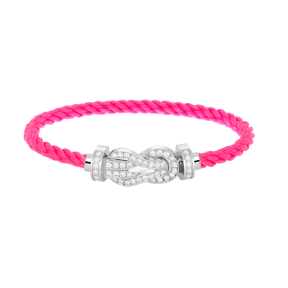 [⭐Shinejoy]CHANCE LARGE 8 FIGURE BUCKLE FULL DIAMOND BRACELET SILVER