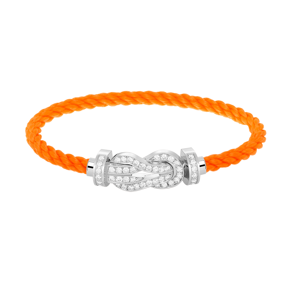 [⭐Shinejoy]CHANCE LARGE 8 FIGURE BUCKLE FULL DIAMOND BRACELET SILVER