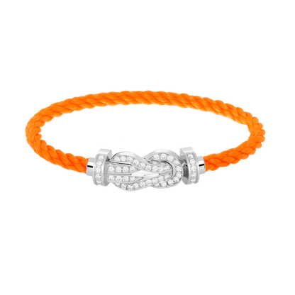 [⭐Shinejoy]CHANCE LARGE 8 FIGURE BUCKLE FULL DIAMOND BRACELET SILVER