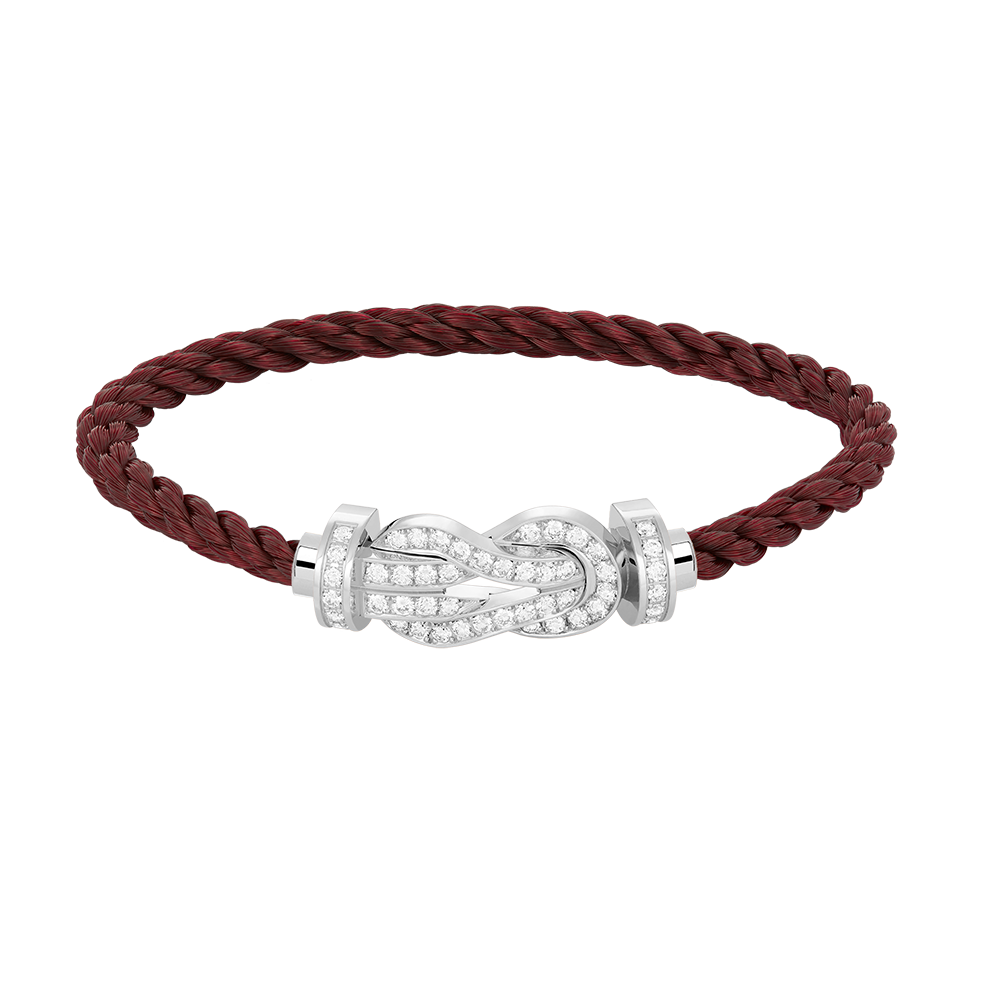 [⭐Shinejoy]CHANCE LARGE 8 FIGURE BUCKLE FULL DIAMOND BRACELET SILVER