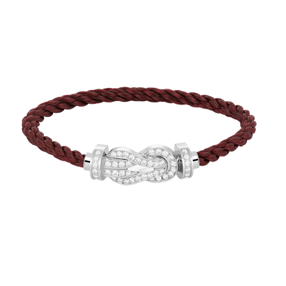 [⭐Shinejoy]CHANCE LARGE 8 FIGURE BUCKLE FULL DIAMOND BRACELET SILVER