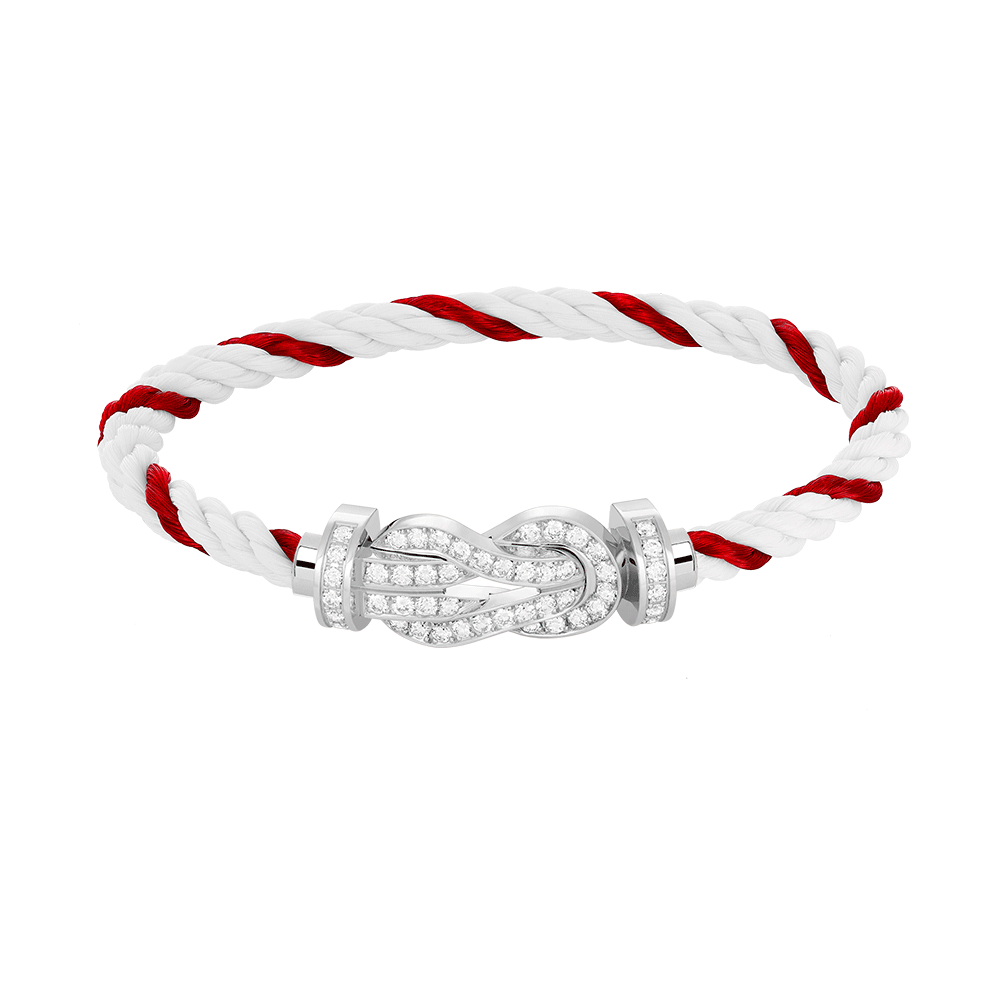 [⭐Shinejoy]CHANCE LARGE 8 FIGURE BUCKLE FULL DIAMOND BRACELET SILVER