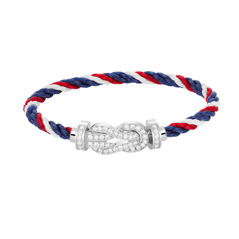 [⭐Shinejoy]CHANCE LARGE 8 FIGURE BUCKLE FULL DIAMOND BRACELET SILVER