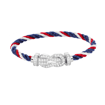 [⭐Shinejoy]CHANCE LARGE 8 FIGURE BUCKLE FULL DIAMOND BRACELET SILVER