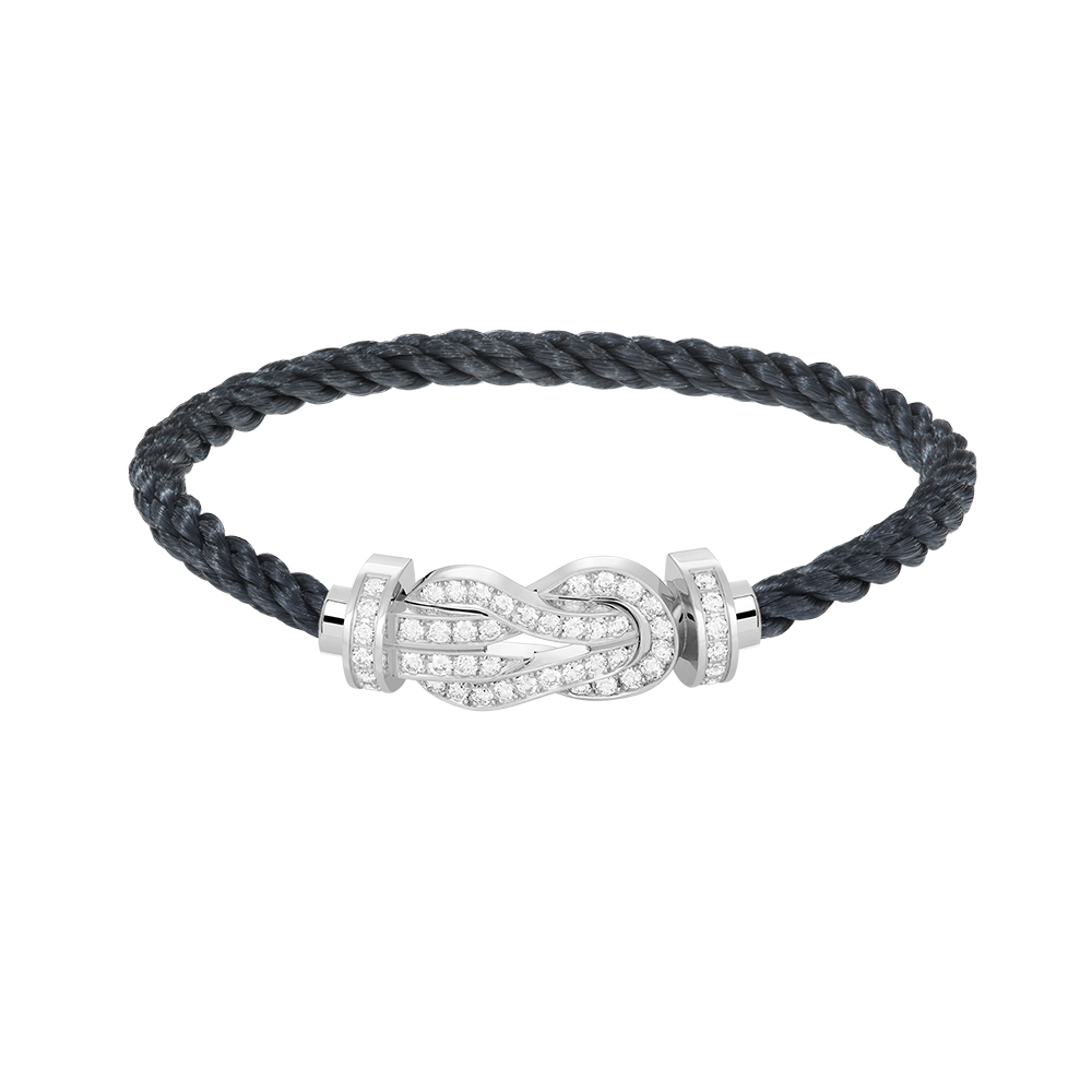 [⭐Shinejoy]CHANCE LARGE 8 FIGURE BUCKLE FULL DIAMOND BRACELET SILVER