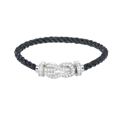 [⭐Shinejoy]CHANCE LARGE 8 FIGURE BUCKLE FULL DIAMOND BRACELET SILVER