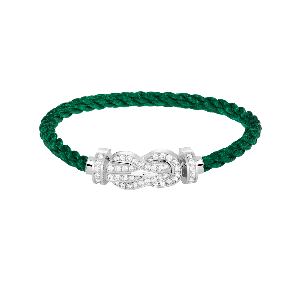 [⭐Shinejoy]CHANCE LARGE 8 FIGURE BUCKLE FULL DIAMOND BRACELET SILVER
