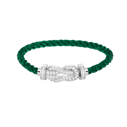 [⭐Shinejoy]CHANCE LARGE 8 FIGURE BUCKLE FULL DIAMOND BRACELET SILVER