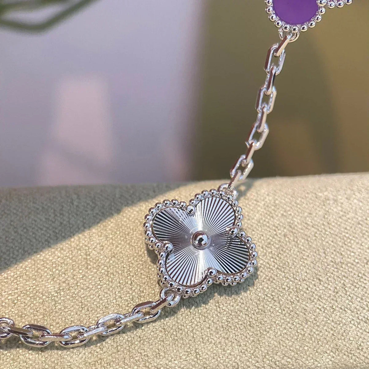 [⭐Shinejoy] CLOVER 5 MOTIF VIOLET BRACELET COLLECTION