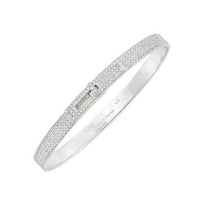 [⭐Shinejoy]HM KELLY BRACELET IN SILVER AND FULL PAVE DIAMOND