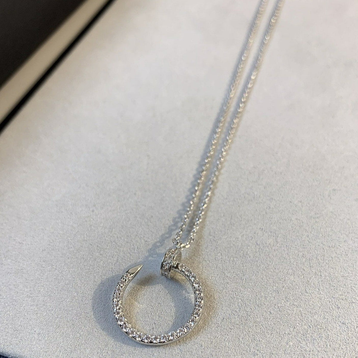 [⭐Shinejoy]JUSTE NECKLACE SILVER DIAMONDS