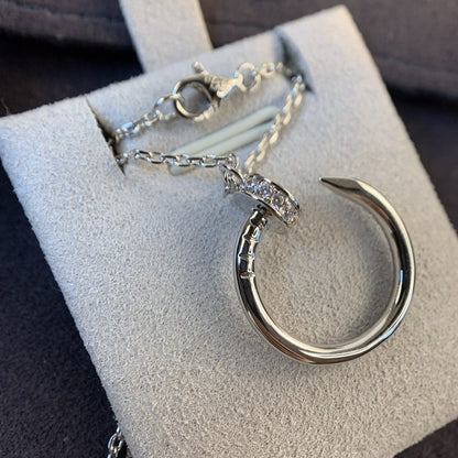 [⭐Shinejoy]JUSTE NECKLACE SILVER DIAMONDS