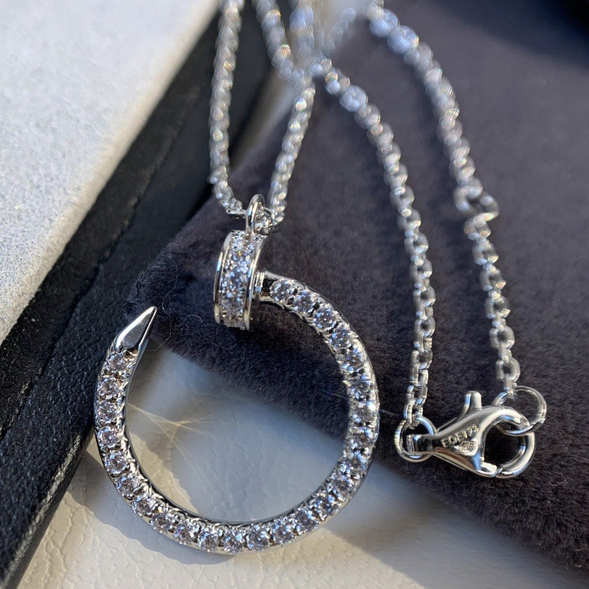 [⭐Shinejoy]JUSTE NECKLACE SILVER DIAMONDS