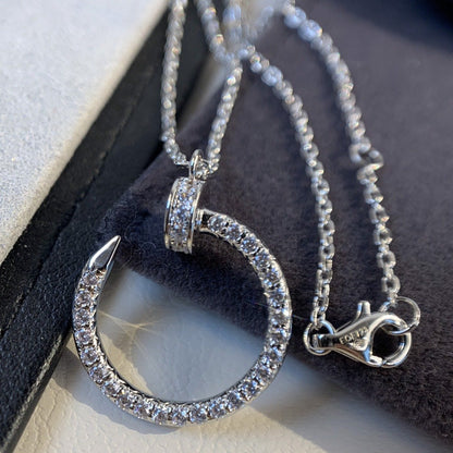 [⭐Shinejoy]JUSTE NECKLACE SILVER DIAMONDS