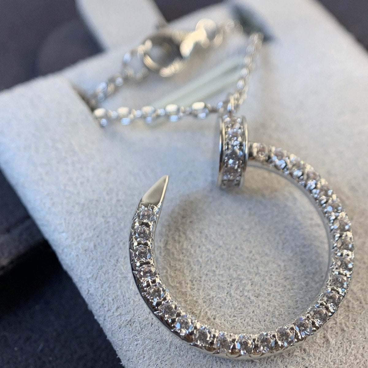 [⭐Shinejoy]JUSTE NECKLACE SILVER DIAMONDS