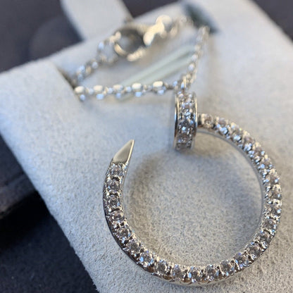 [⭐Shinejoy]JUSTE NECKLACE SILVER DIAMONDS