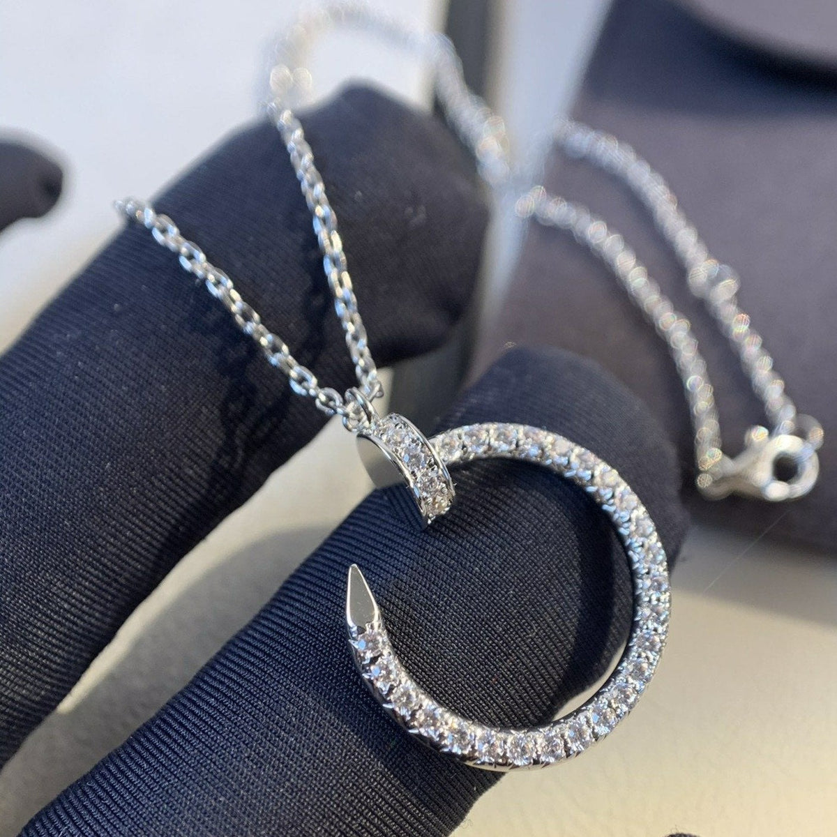 [⭐Shinejoy]JUSTE NECKLACE SILVER DIAMONDS