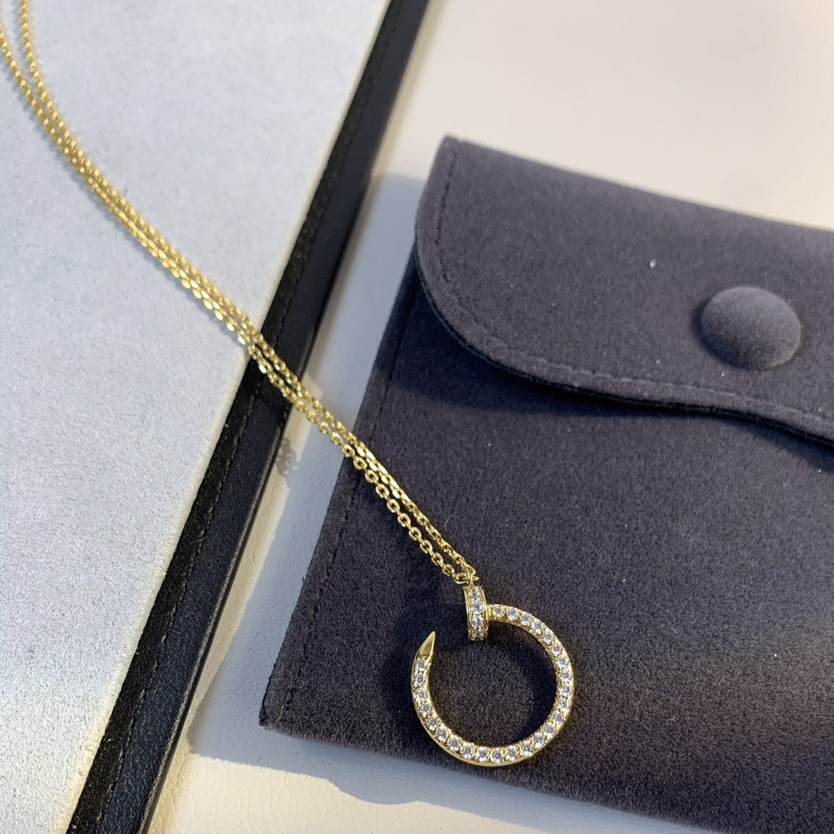 [⭐Shinejoy]JUSTE NECKLACE GOLD DIAMONDS