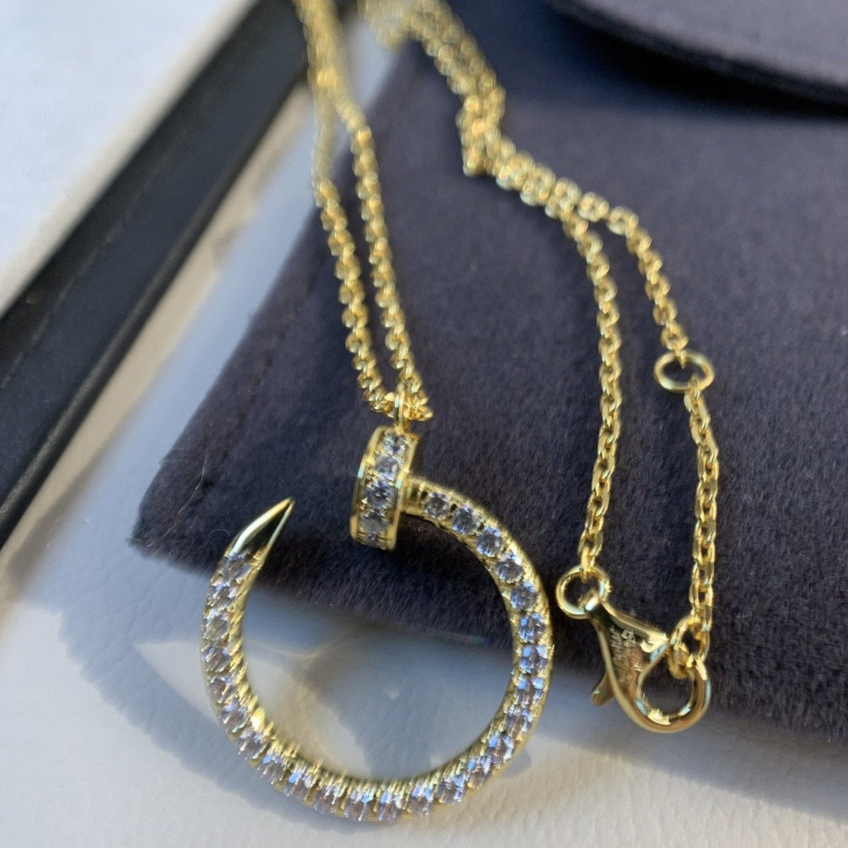 [⭐Shinejoy]JUSTE NECKLACE GOLD DIAMONDS