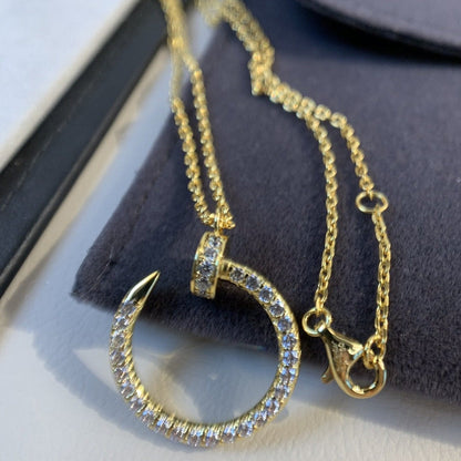 [⭐Shinejoy]JUSTE NECKLACE GOLD DIAMONDS