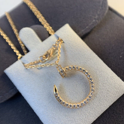 [⭐Shinejoy]JUSTE NECKLACE PINK GOLD DIAMONDS