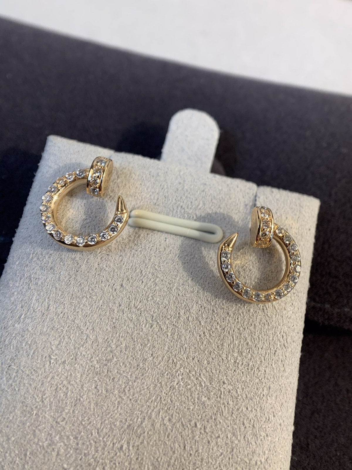 [⭐Shinejoy]JUSTE EARRINGS GOLD DIAMONDS