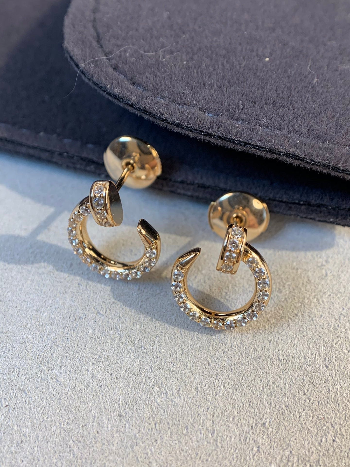 [⭐Shinejoy]JUSTE EARRINGS GOLD DIAMONDS