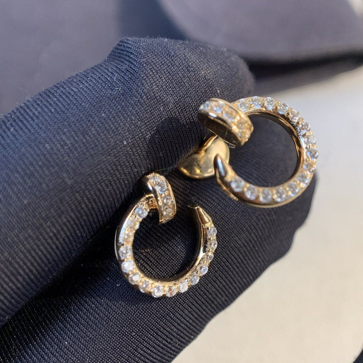 [⭐Shinejoy]JUSTE EARRINGS GOLD DIAMONDS
