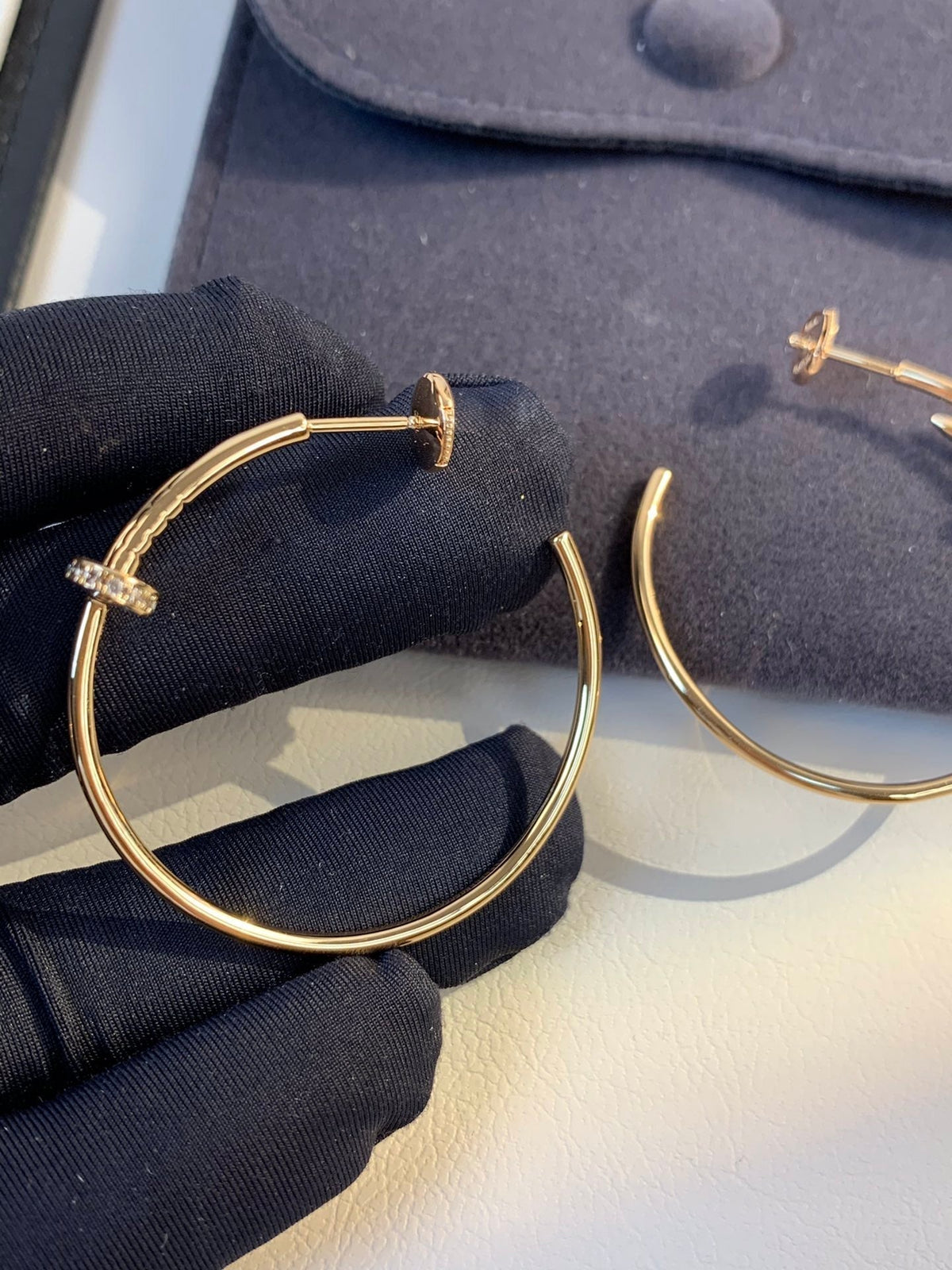 [⭐Shinejoy]JUSTE EARRINGS GOLD DIAMONDS 1.8MM